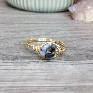 Sodalite Crystal Wire Wrapped Ring Size 10